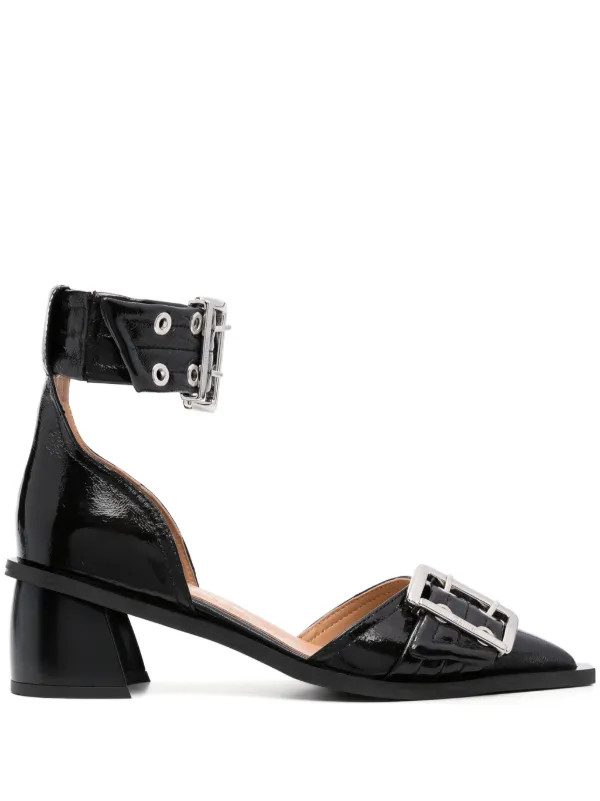 GANNI 7mm buckle-detail Pumps - Farfetch | Farfetch Global