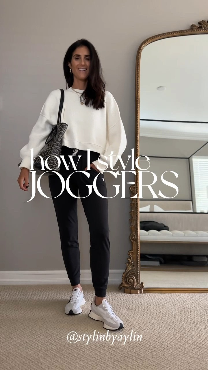How I style my most worn joggers. I'm just shy of 5-7" and wear the size small cropped free people sweater and XS joggers #StylinbyAylin #Aylin

#LTKActive #LTKVideo #LTKStyleTip