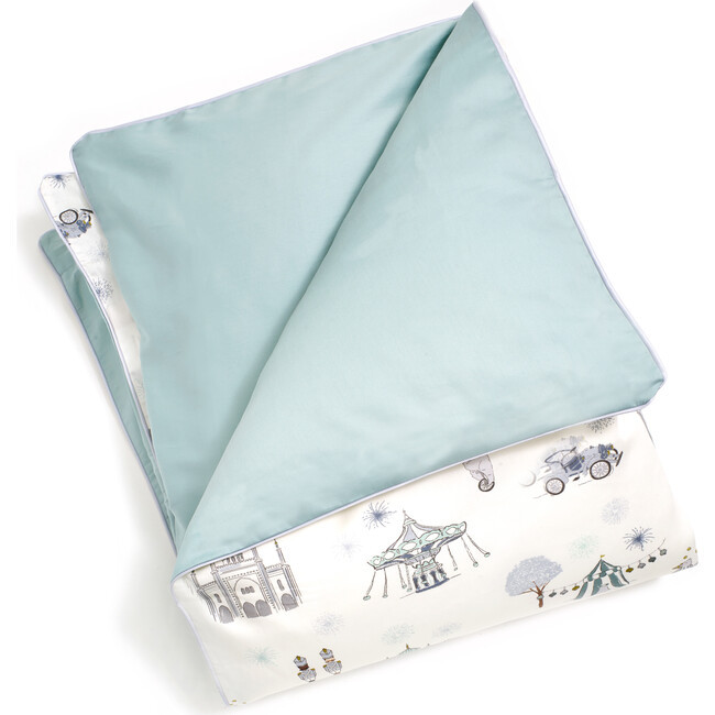 Adventures in Wonderland Baby Duvet Set, Aqua | Maisonette