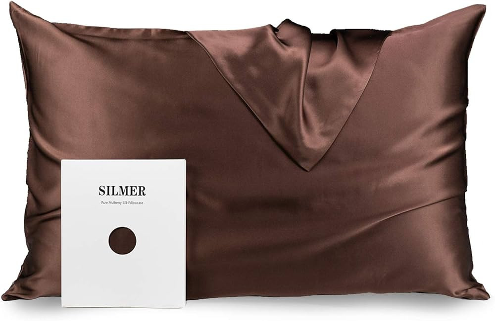 Silmer 100% Mulberry Silk Pillowcase for Hair and Skin - Both Sides 22 Momme 800 Thread Count Pil... | Amazon (US)