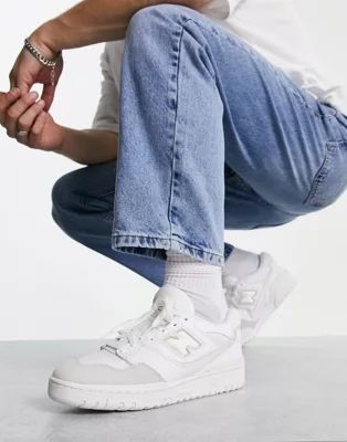 New Balance 550 sneakers in triple white | ASOS (Global)