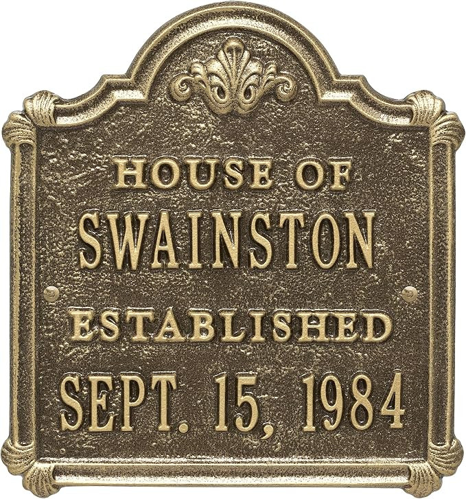 Personalized House Of Family Wall Plaque - MADE IN USA Cast Metal Established Date Sign - Wedding... | Amazon (US)