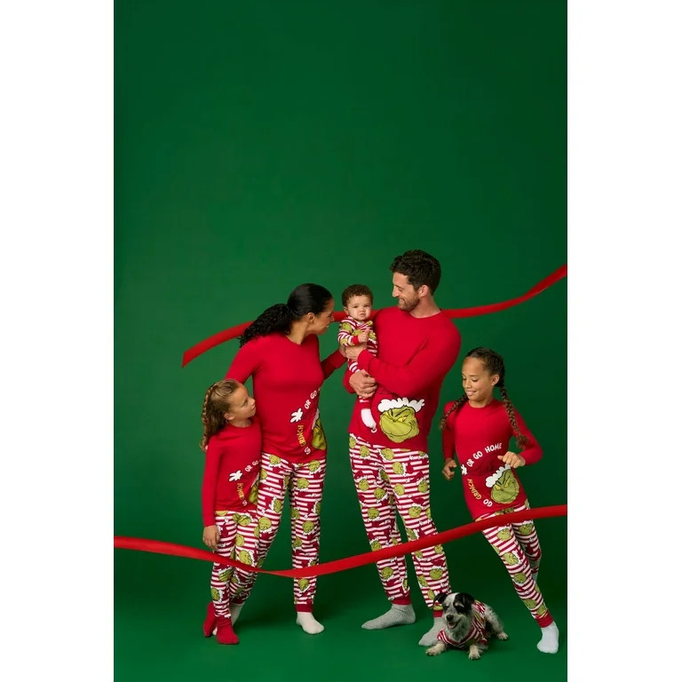 Dr. Seuss Unisex Infant Grinch Matching Family One-Piece Pajama Set, Sizes 6M-18M | Walmart (US)