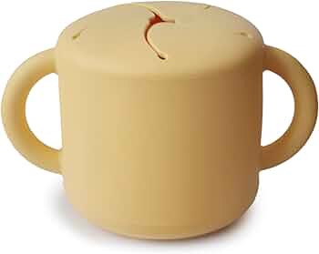 mushie Silicone Snack Cup | Spill Proof Food Container for Toddler and Baby (Daffodil) | Amazon (US)