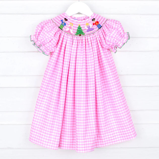 Nutcracker Christmas Smocked Bishop Dress | Classic Whimsy
