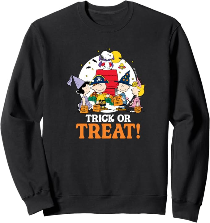 Peanuts - Halloween - Trick Or Treat moonlight Sweatshirt | Amazon (US)