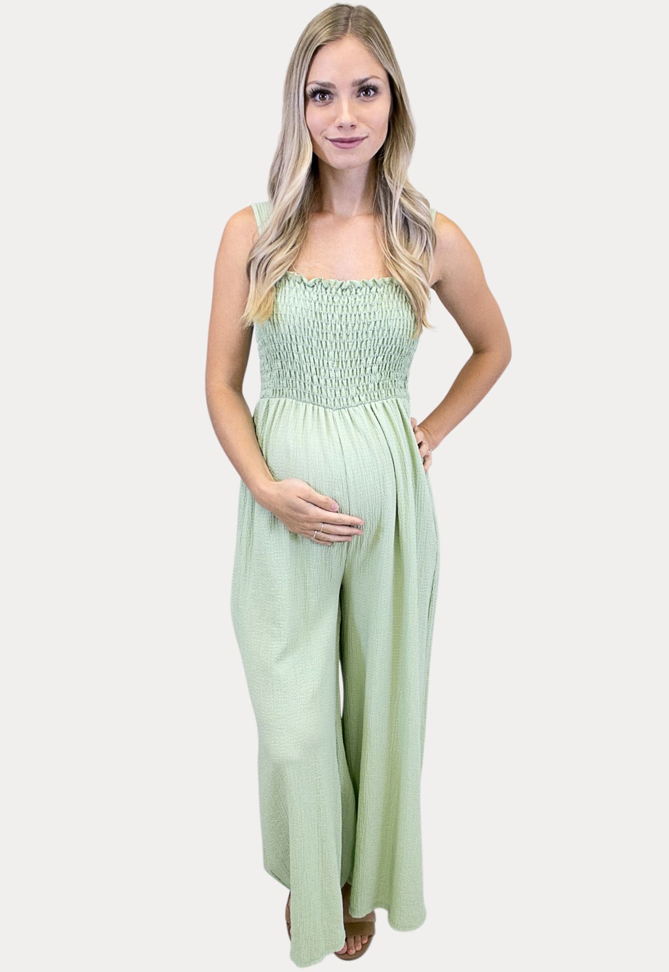 Sleeveless Green Maternity Jumper - Sexy Mama Maternity | Sexy Mama Maternity