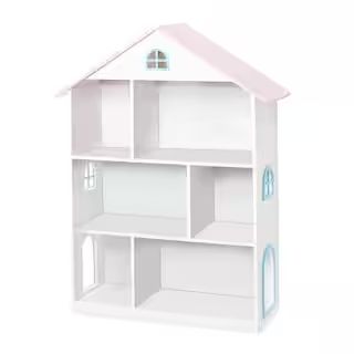 Wildkin Dollhouse 42 in. White MDF 3-Shelf Vertical Bookcase BAR00002 | The Home Depot