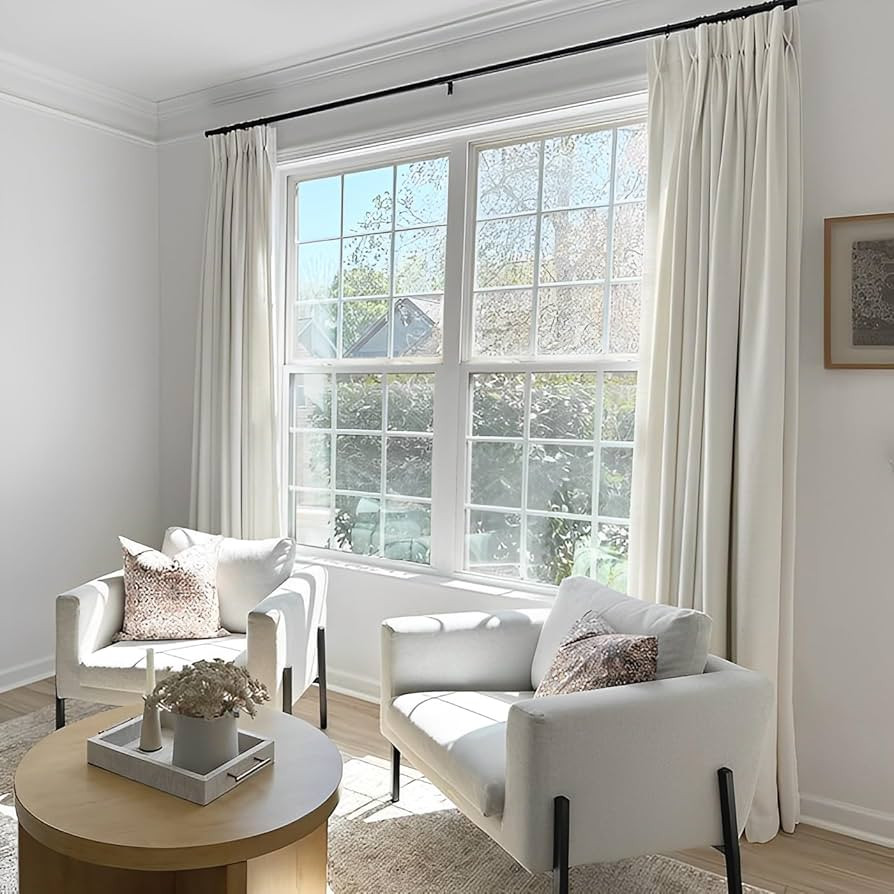 HOMERILLA Pinch Pleated Lille Linen Curtains for Living Room Bedroom Patio Door (Custom) 1 Panel | Amazon (US)