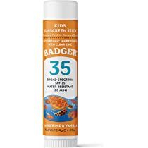 Badger SPF 35 Kids Mineral Sunscreen Face Stick - Reef-Friendly Broad-Spectrum Water-Resistant Kids  | Amazon (US)