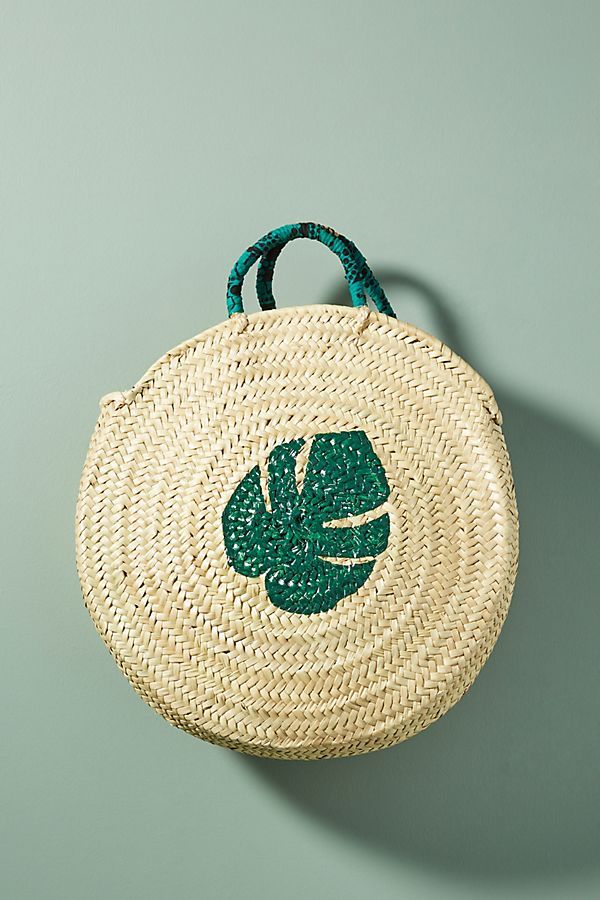 Palm Leaf Circle Tote Bag | Anthropologie (US)