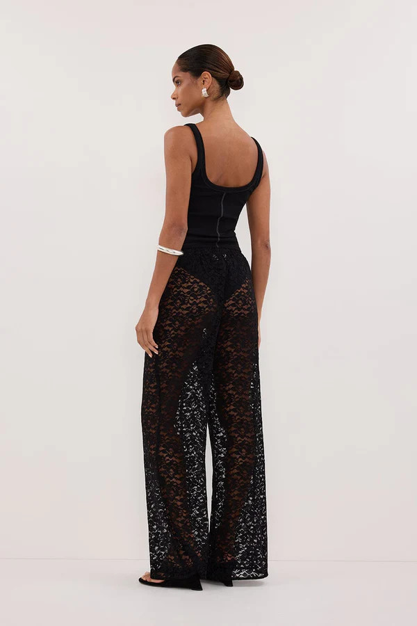WILLA BLACK LACE PANT | DISSH