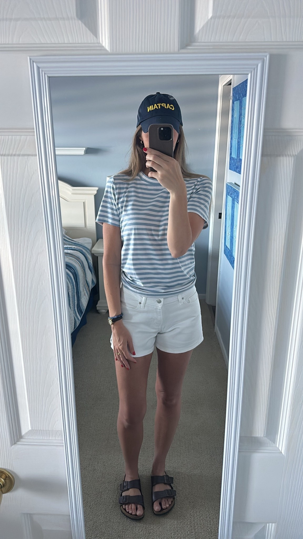 lake vibes ⚓️ • shorts: size up one from usual, wearing a 6 // sandals: tts, I wear a women’s 10 and got a 41

#LTKSeasonal #LTKSummerEdit