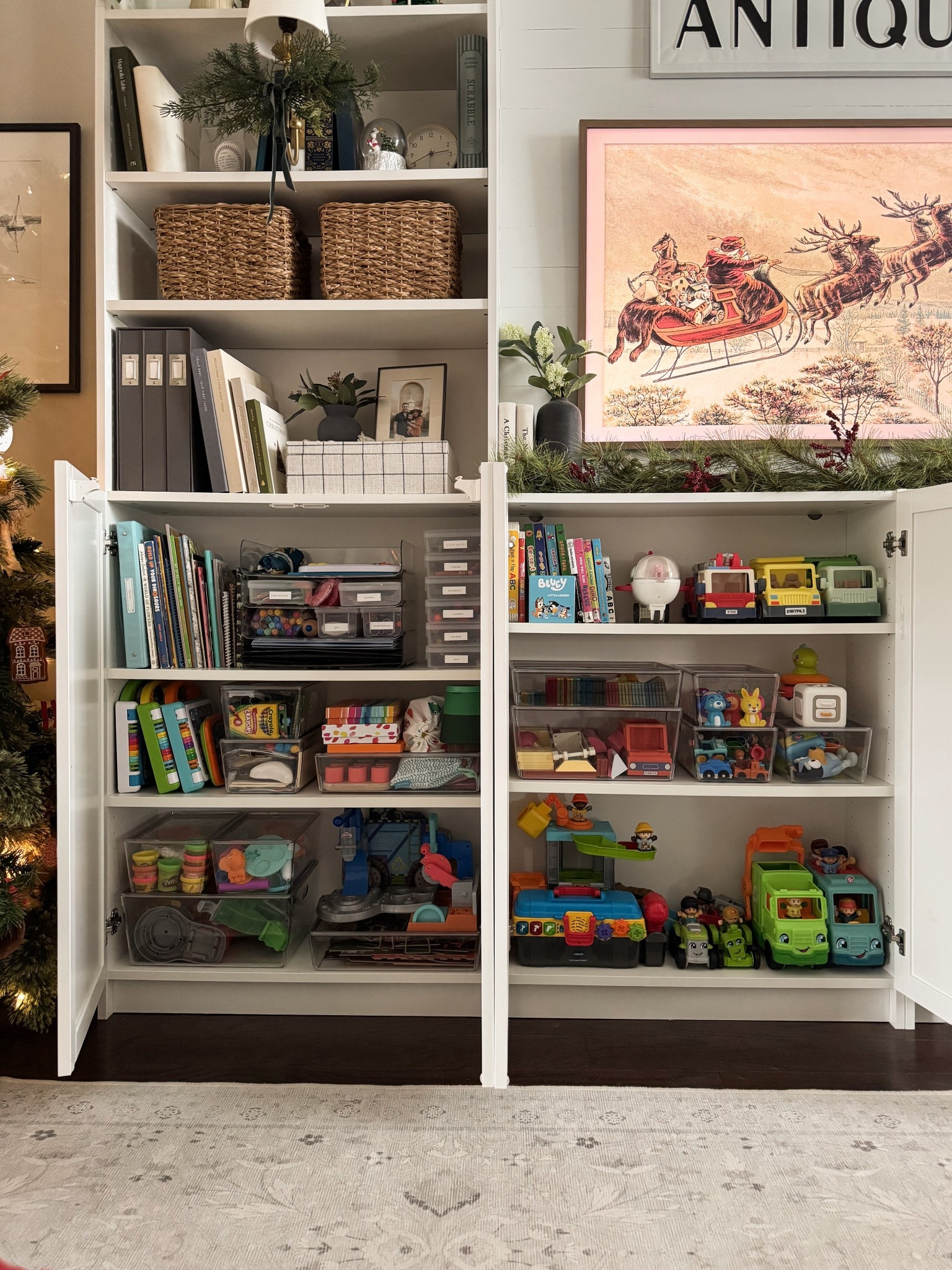 POV:
You’re starting off 2026 by purging and organizing your home. ✨ 

First things first: the toy cabinets HAD to get organized  

#LTKKids #LTKHome #LTKmomlife
