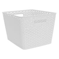 Black Y-Weave Storage Basket, Large | At Home