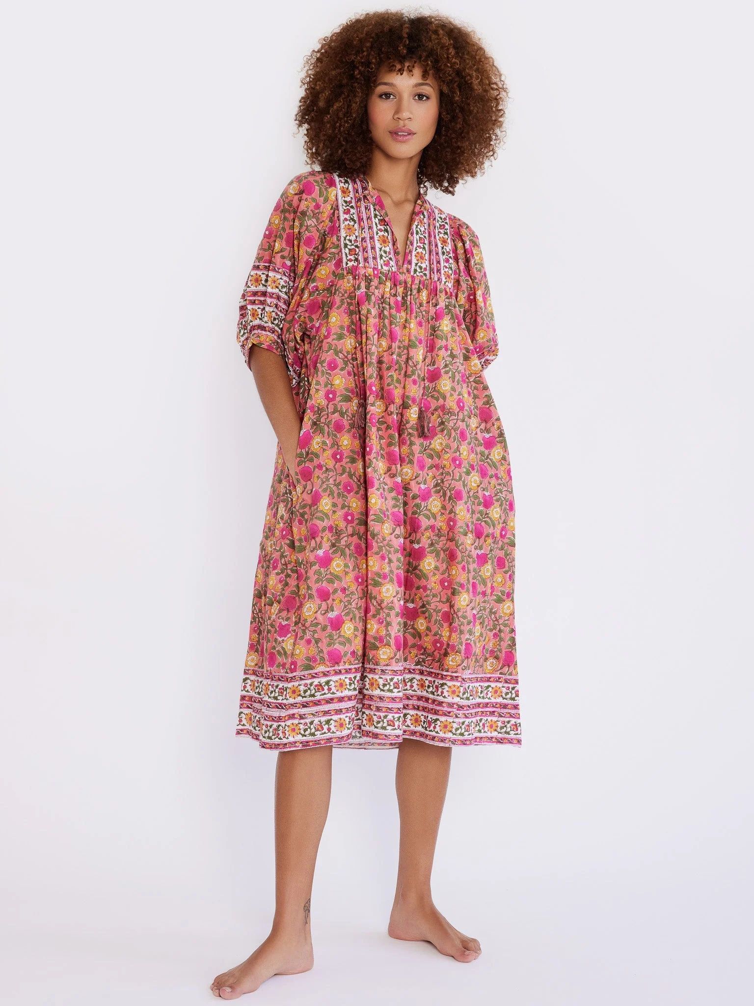 Shop Mille - Saffron Dress in Passionfruit | Mille