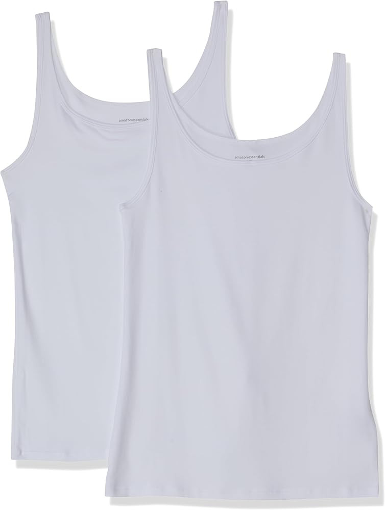 Amazon Essentials Women's Slim-Fit Thin Strap Tank, Pack of 2 | Amazon (US)
