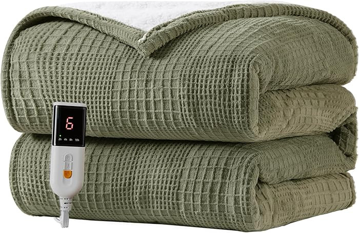 Texciting Heated Blanket Electric Blanket Throw 50''X60''-Heating Throw with 9 Heat Settings-2-10... | Amazon (US)
