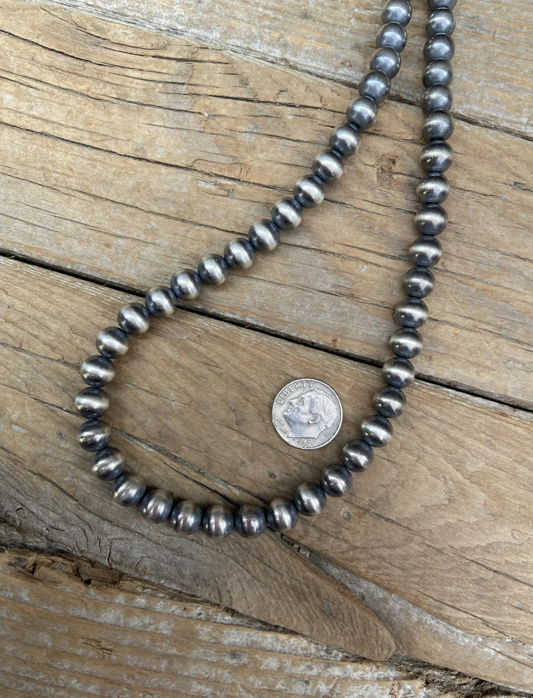 Navajo Pearl Necklaces 8mm.. 16, 18, 20, 22 and 24 Long All in Sterling Silver 925 With Lobster C... | Etsy (US)