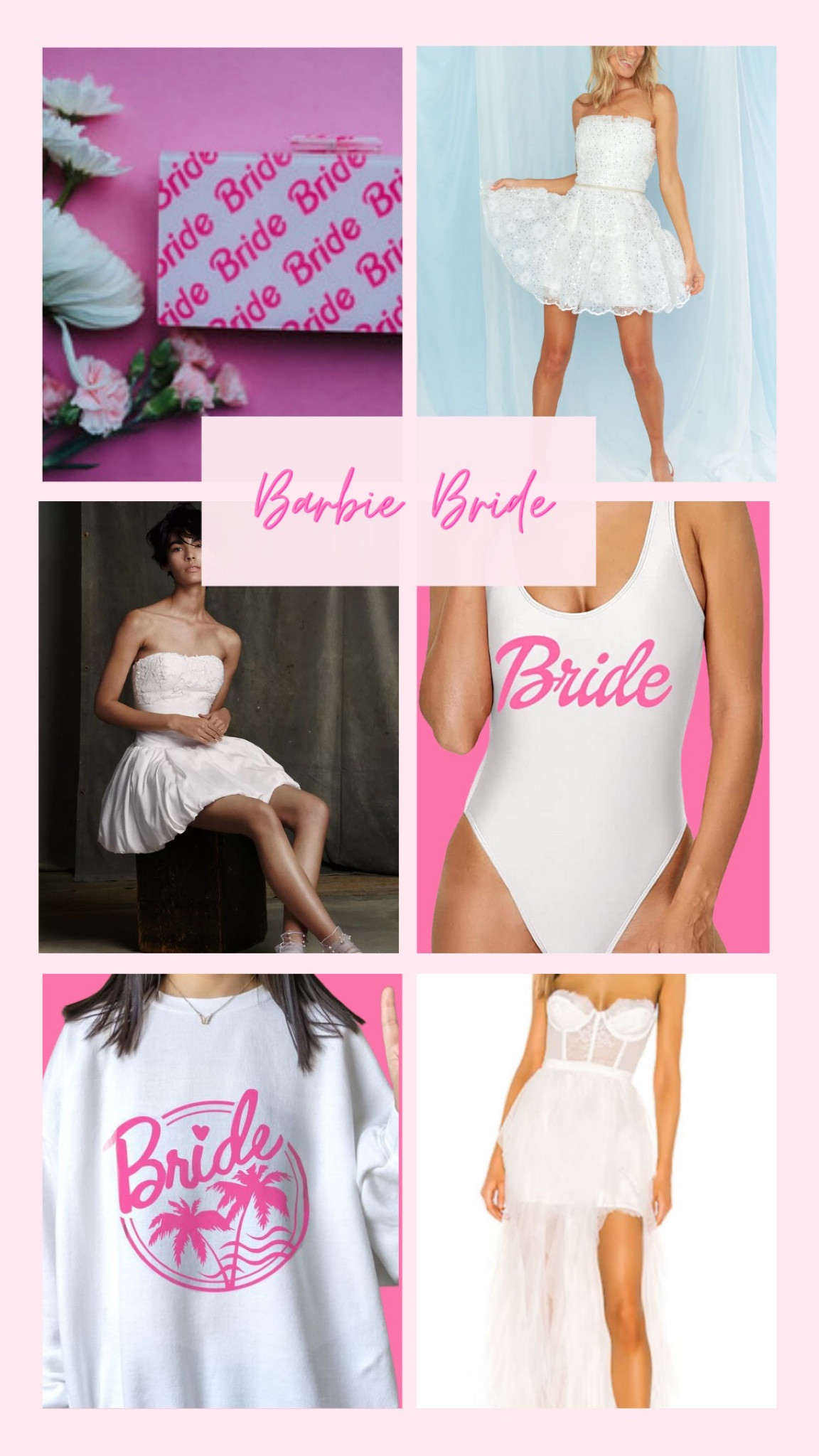 Products that should be in your cart if you’re a bride having a Barbie-themed bachelorette party💗💗 #barbiecore #barbiebride #malibubarbie

#LTKwedding #LTKstyletip #LTKFind