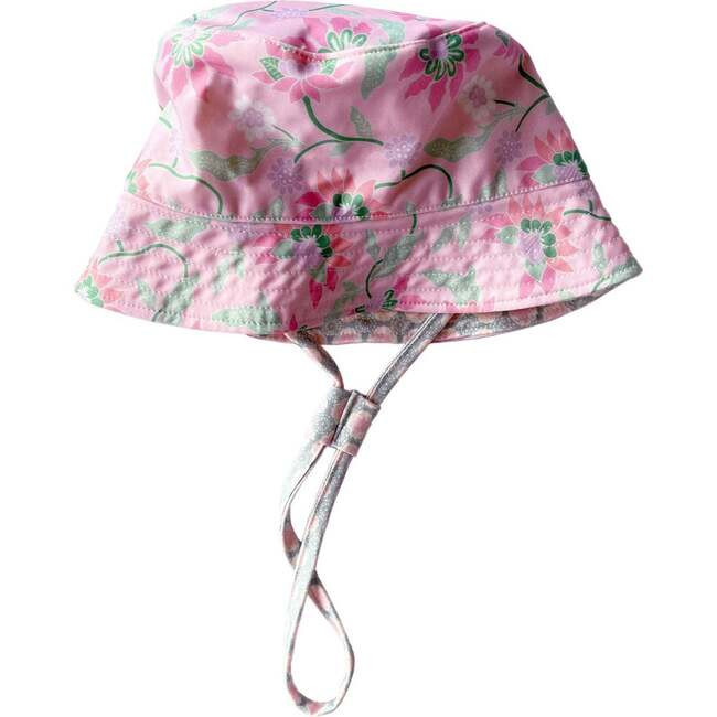 Olga Valentine | Ayu Short Brim Bucket Hat, (Pink Floral Print, Size Small) | Maisonette | Maisonette