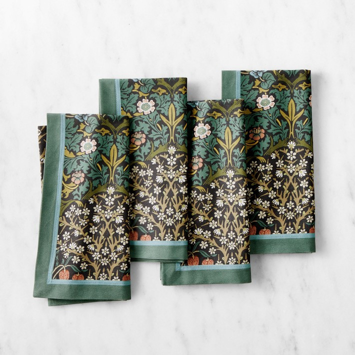 Williams Sonoma x Morris & Co. Blackthorn Napkins, Set of 4 | Williams-Sonoma