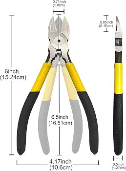 BOOSDEN Wire Cutter,6.5 inch Side Cutters,Spring Loaded Wire Cutters for Crafting,Flush Cutter,Ul... | Amazon (US)