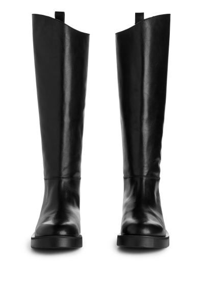 Leather Riding Boots - Black - Ladies | H&M GB | H&M (UK, MY, IN, SG, PH, TW, HK)