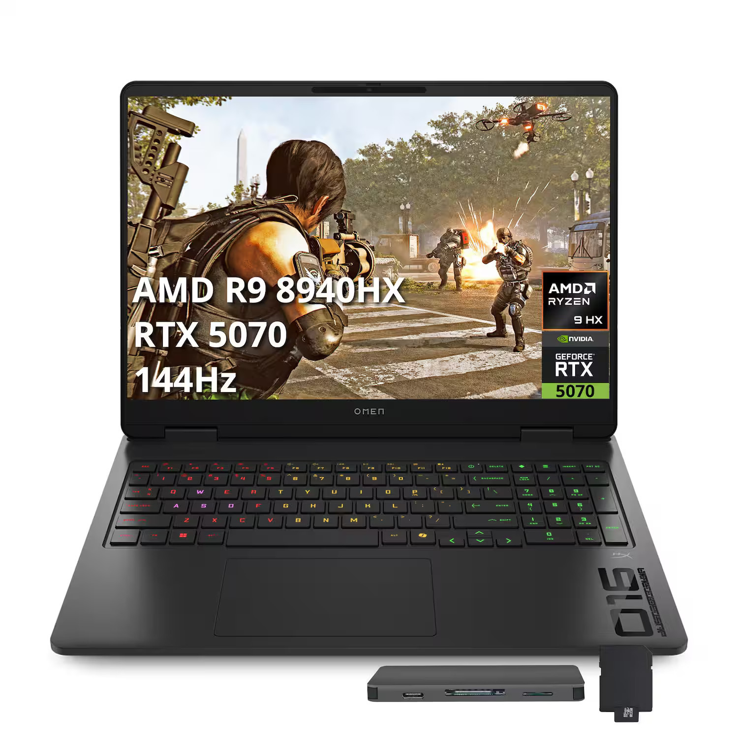 HP OMEN - Upgraded - 16" 144Hz Gaming Laptop,Ryzen 9 8940HX,32GB RAM,2TB SSD+1TB Dock Set,GeForce RTX 5060,Backlit,Win 11 - Black | Best Buy U.S.