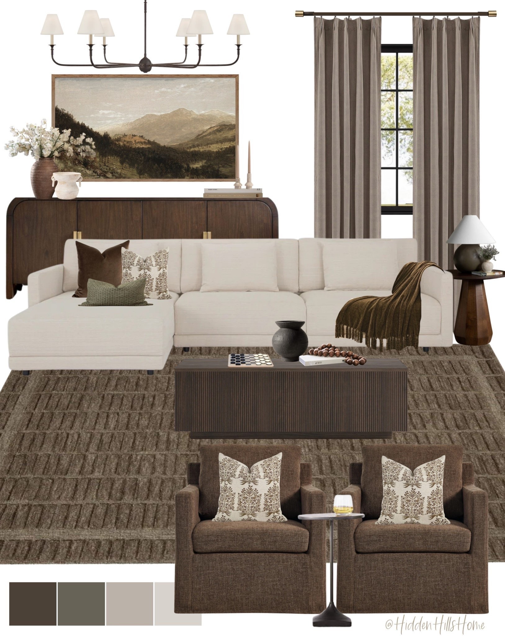 Cozy living room decor mood board, living room design, sectional sofa, living room mood board, rug, home decor ideas, coffee table, accent chairs #home

#LTKHome #LTKSaleAlert #LTKSeasonal