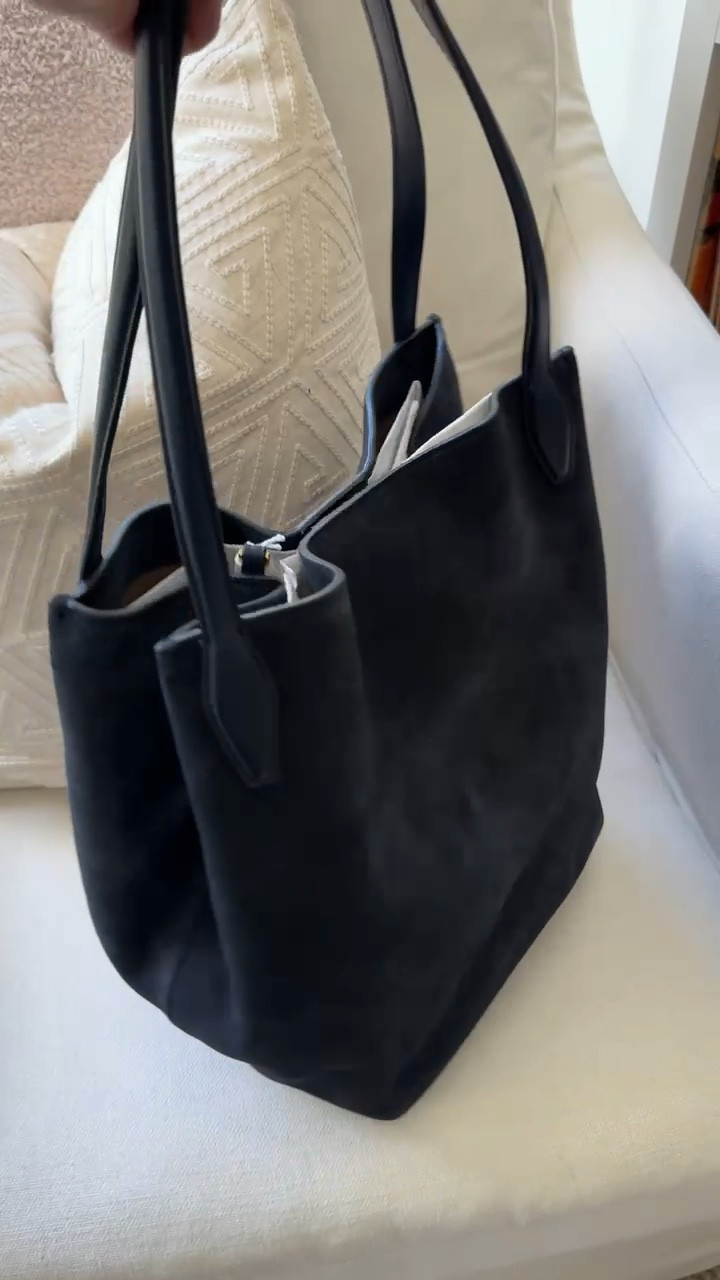 This Madewell cobalt blue suede shopper tote just arrived and I couldn’t be happier! It’s very roomy and has some great features, like the magnetic closure. It comes in a tan color, too, and in a smaller size. winter purse handbag women’s gift idea Nordstrom Anniversary sale

#LTKSaleAlert #LTKWorkwear #LTKItBag