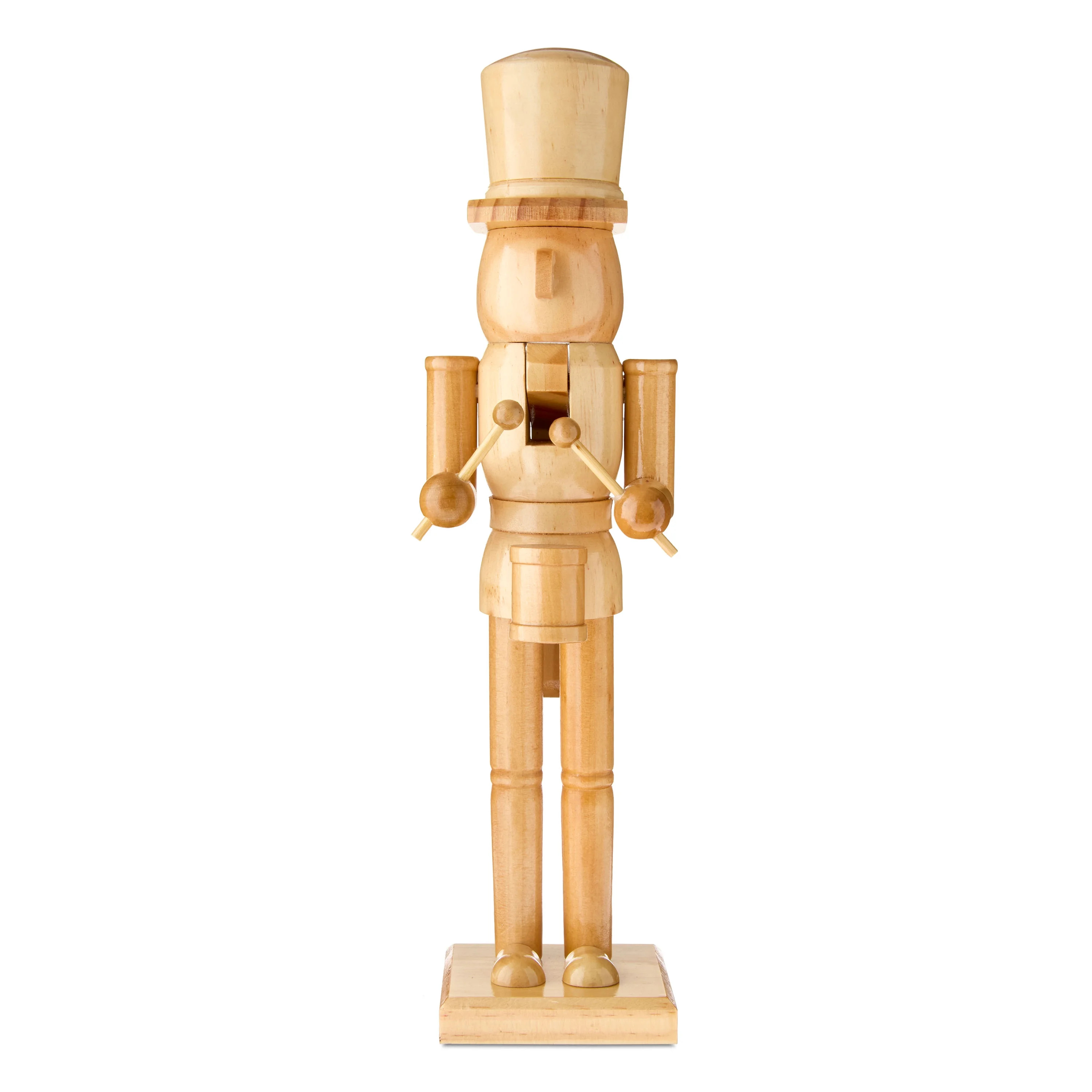 Wooden Decorative Christmas Drummer Nutcracker, Natural Brown, 14.6", by Holiday Time | Walmart (US)