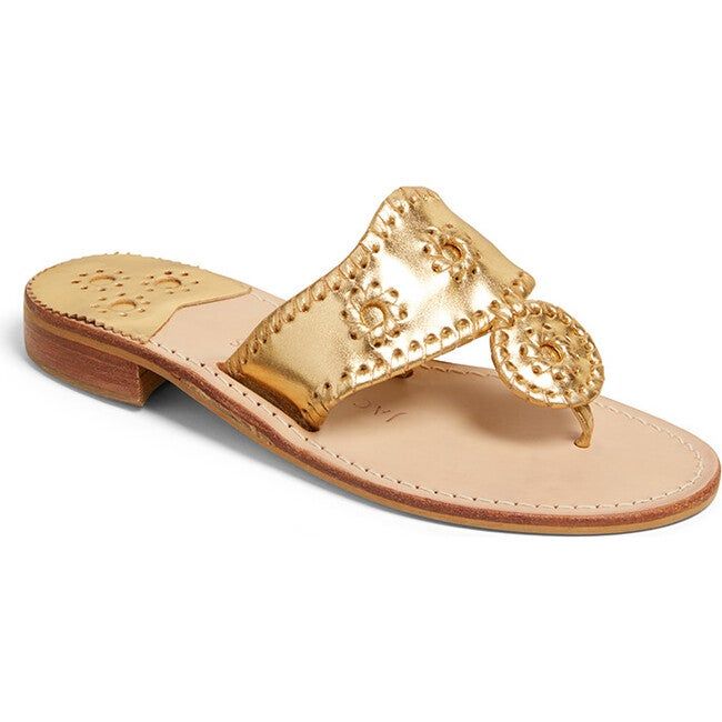 Jack Rogers | Women's Jacks Flat Sandal (Gold, Size 10.5) | Maisonette | Maisonette