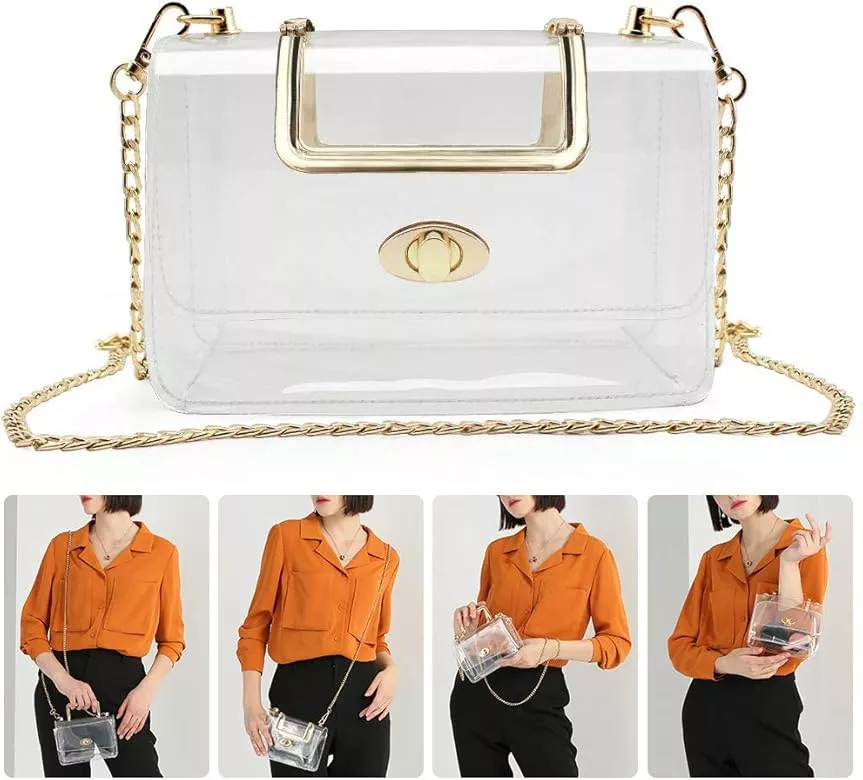 MOETYANG Clear Purse Stadium Approved for Women, Small Clear Crossbody Bag  Fashion, Cute See Through Clutch