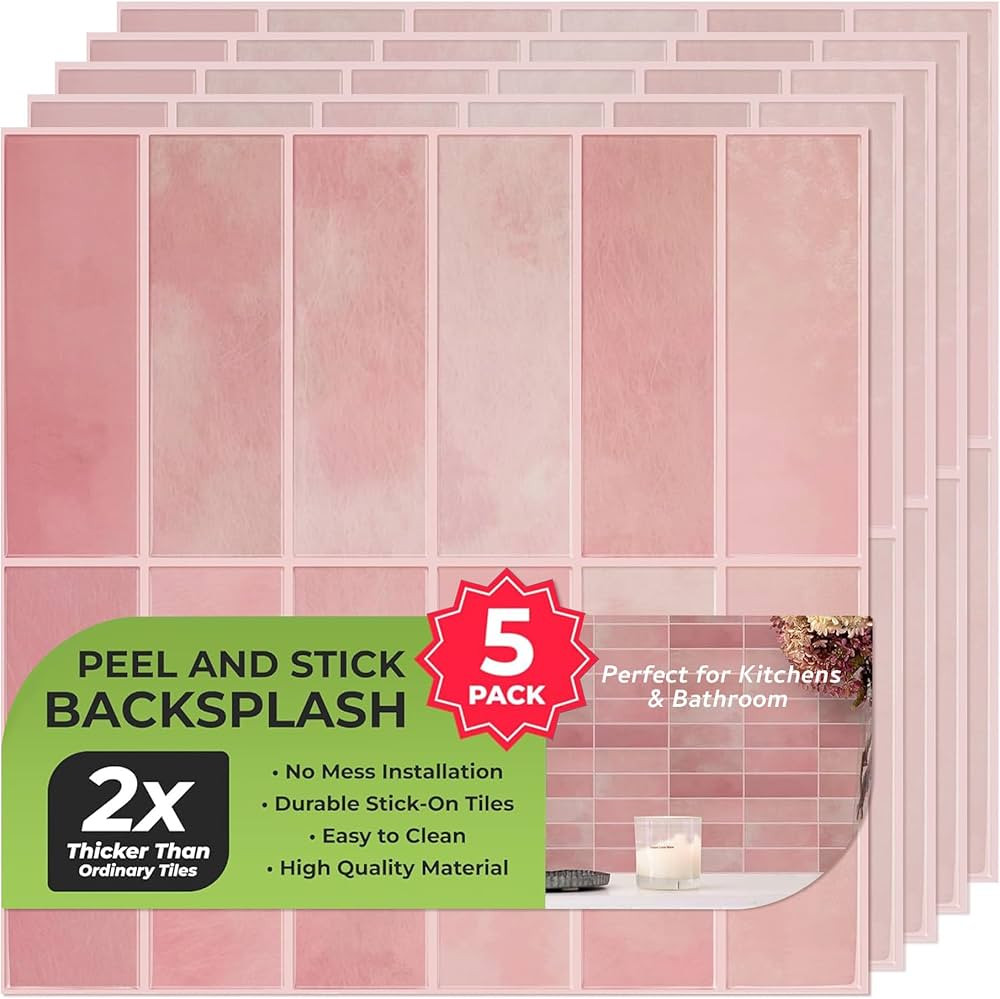 Peel and Stick Backsplash Tiles, 3D Wall Panels with Commercial-Grade Adhesive, Extra Thick Water... | Amazon (US)