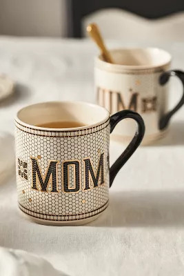 The Bistro Tile Stoneware Mug: Family Edition | Anthropologie (US)