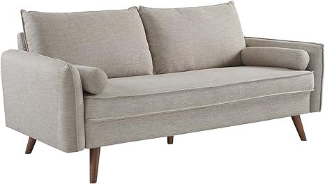 Modway Revive Contemporary Modern Fabric Upholstered Sofa In Beige | Amazon (US)