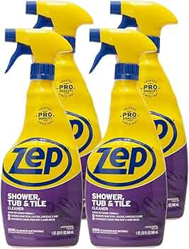 Zep Shower Tub and Tile Cleaner 32 Ounce ZUSTT32 (Case of 4) - No Scrub Pro Formula Breaks up Tou... | Amazon (US)