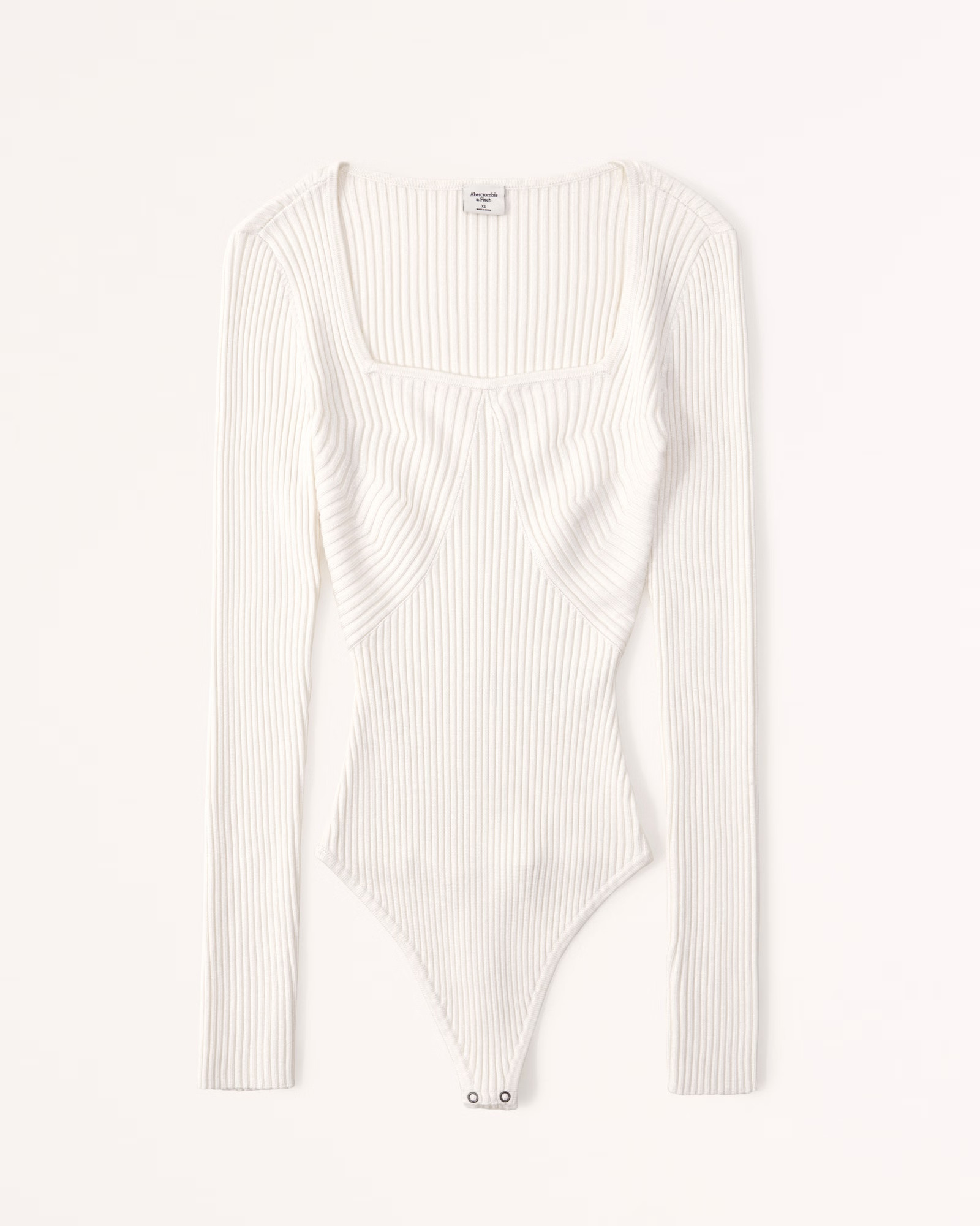 Long-Sleeve Squareneck Sweater Bodysuit | Abercrombie & Fitch (US)