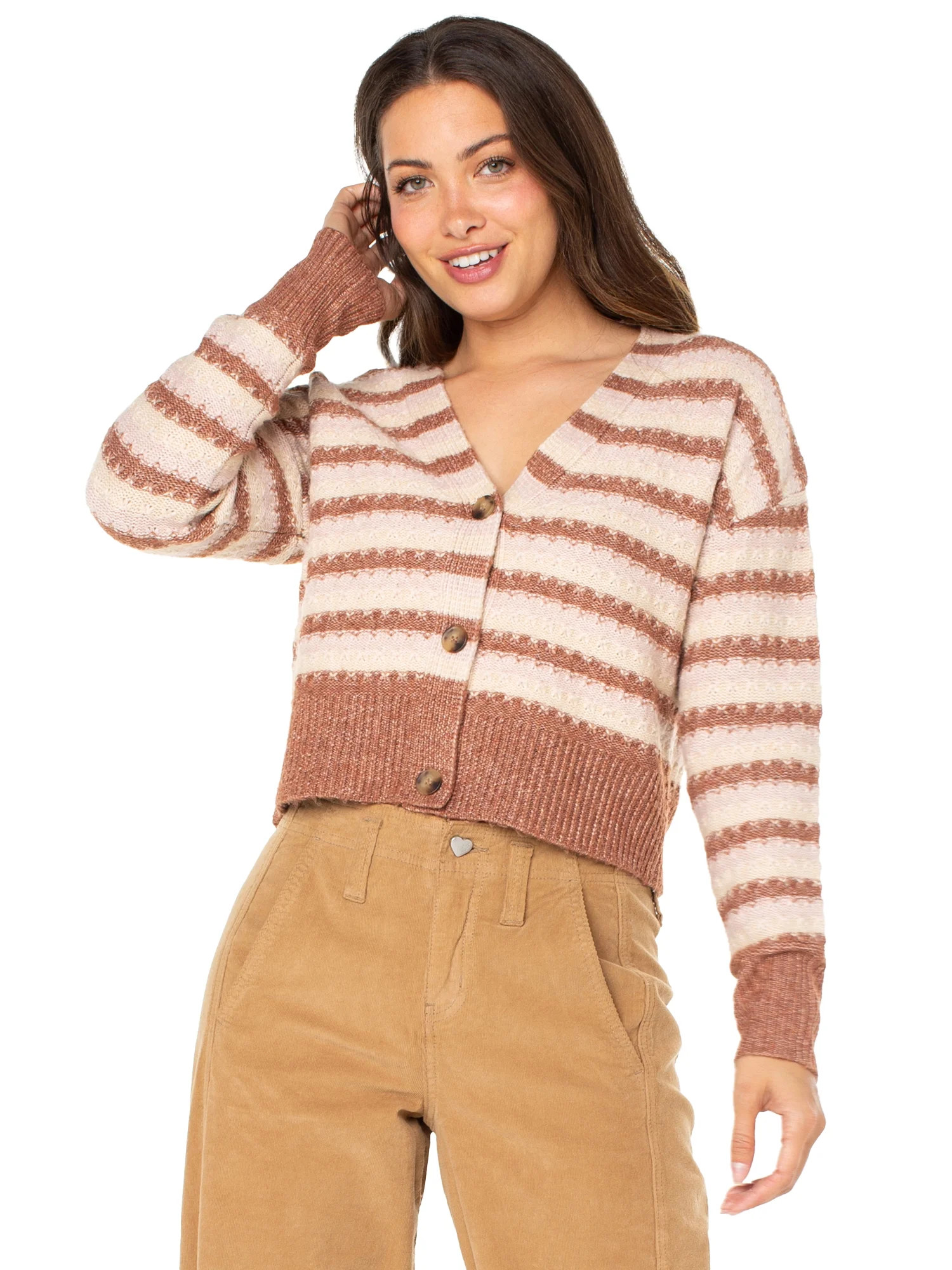 Celebrity Pink Juniors Boyfriend Cardigan, Sizes XS-XXXL | Walmart (US)