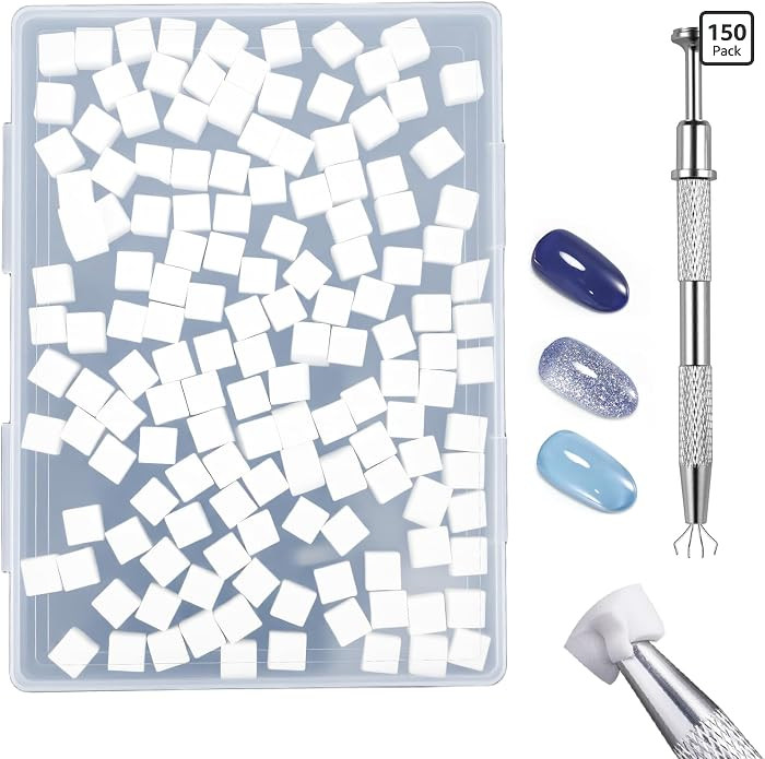 Soft Nail Sponges\uff08150PCS\uff09, Reusable Nail sponges,Nail DIY sponges, Nail Art sponges, 1P... | Amazon (US)