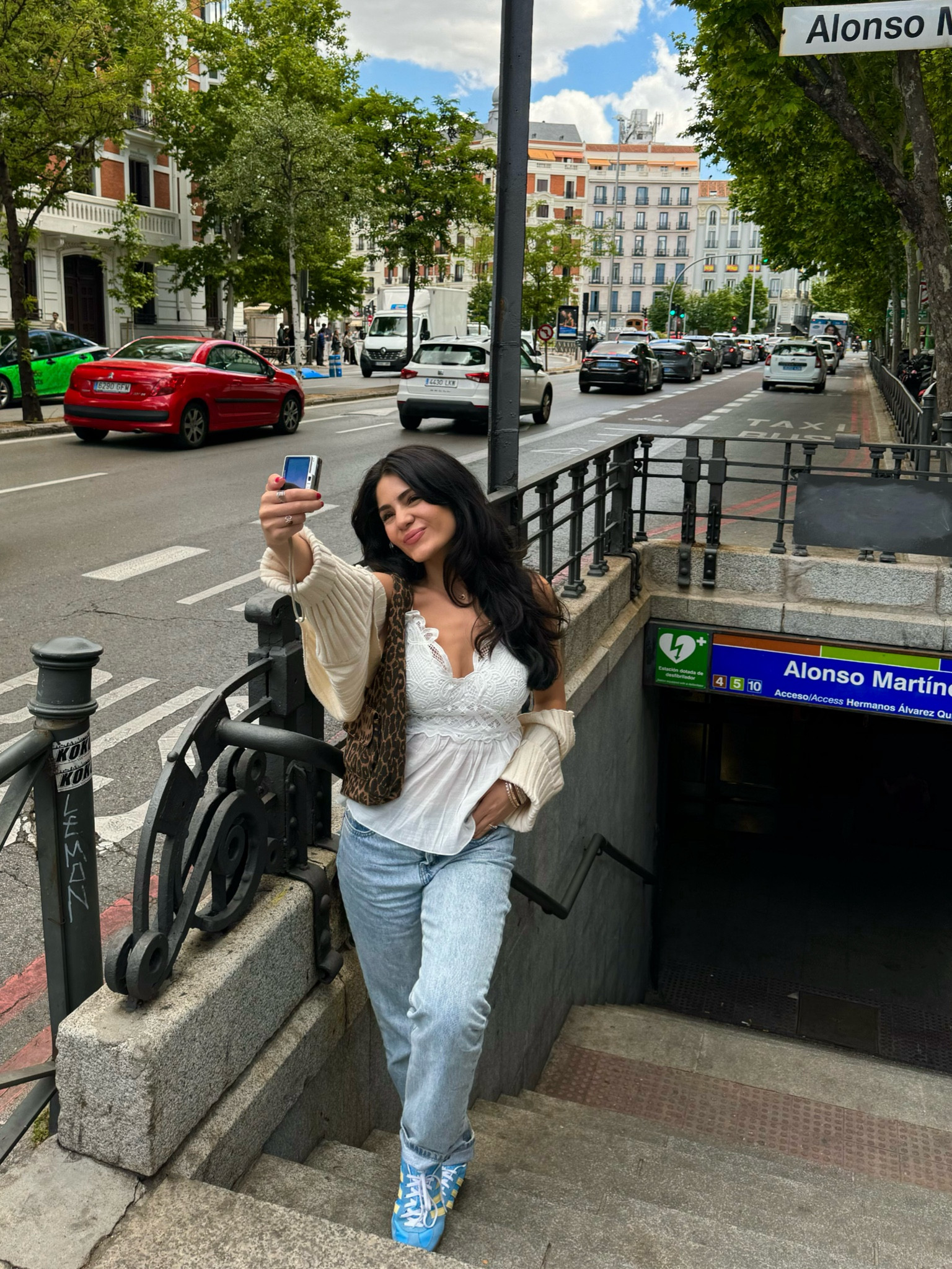 casual spain outfit 🌸 low rise denim, baby doll top, adidas gazelle, summer outfit ideas, Pinterest outfit

#LTKStyleTip