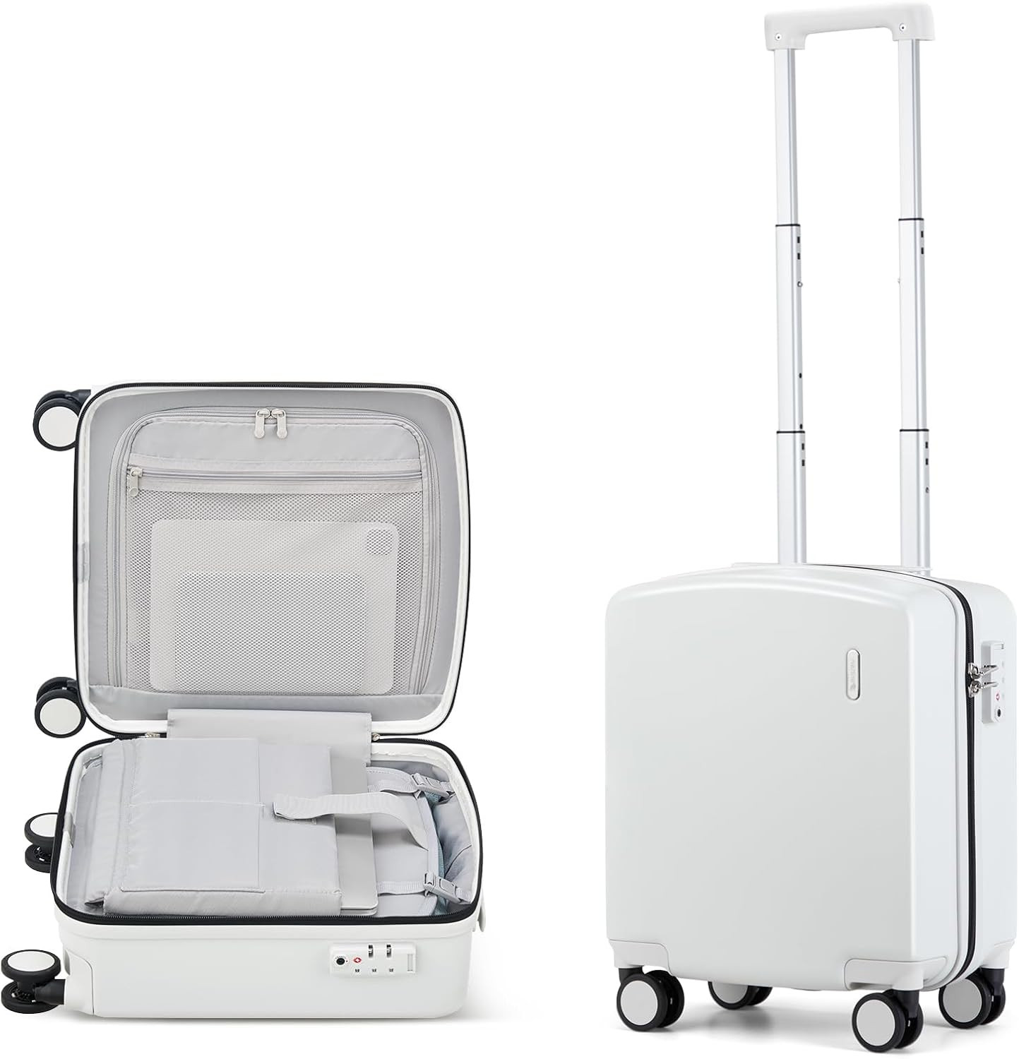 Hanke 16 Inch Underseat Small Carry On Luggage, Hard Shell with TSA Lock | Amazon (US)