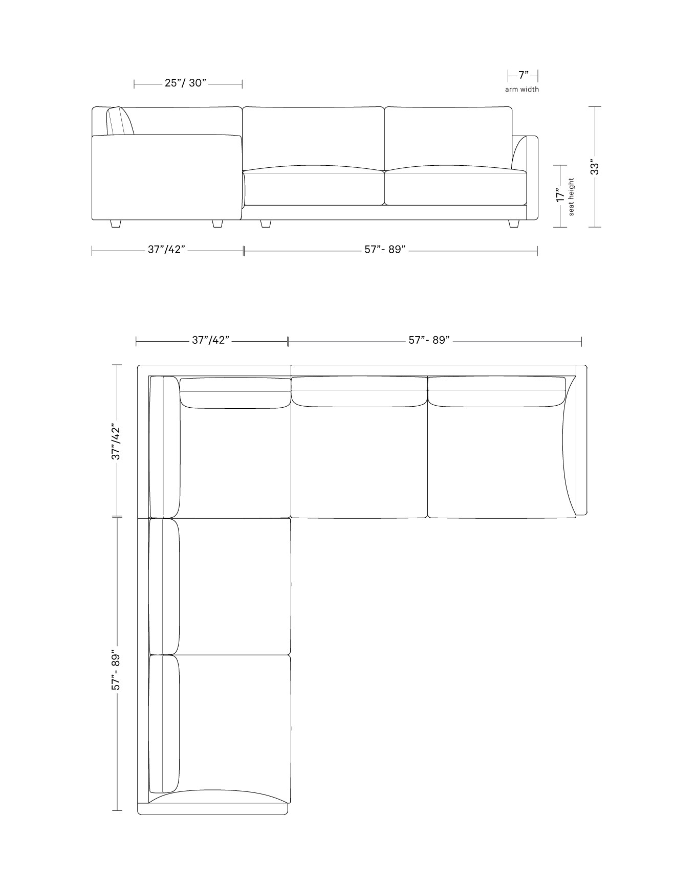 Lukas 3-Piece 4-Seat Corner Sectional | Interior Define