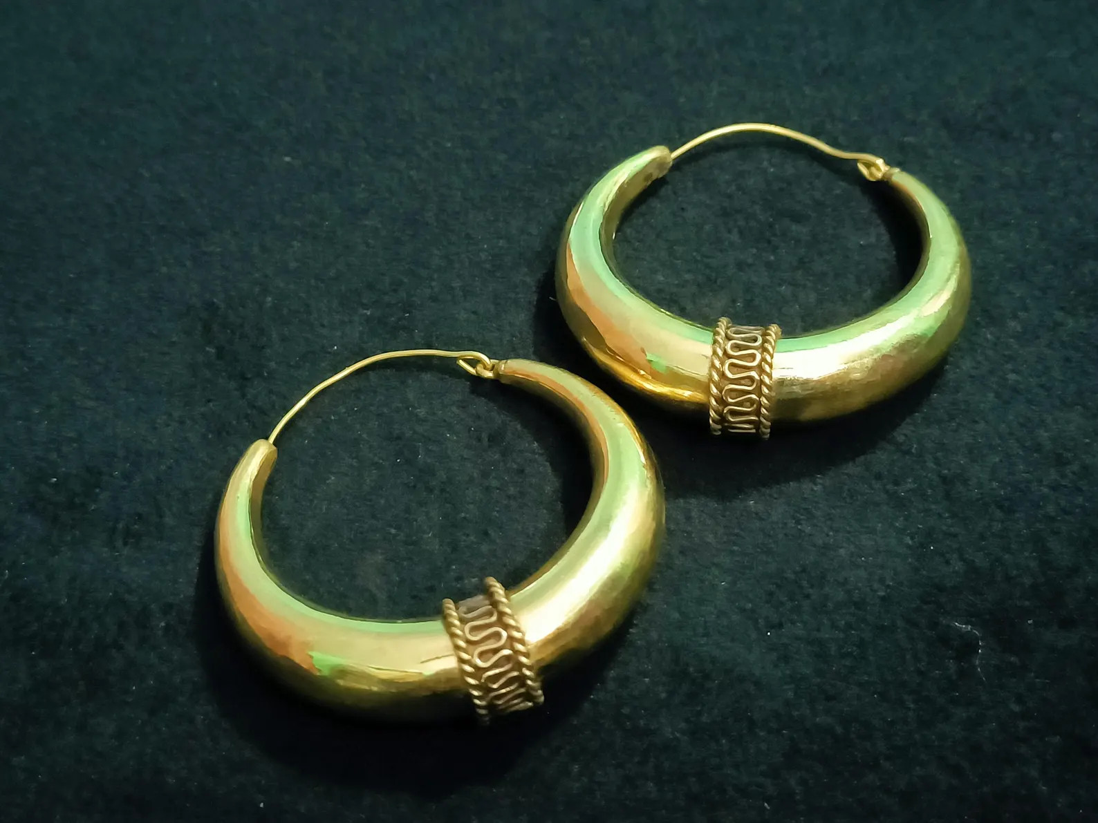 Chunky Brass Hoop Earrings, Tribal Large Earrings, Ethnic Earrings, Chunky Earrings, Gift Ideas F... | Etsy (Global)