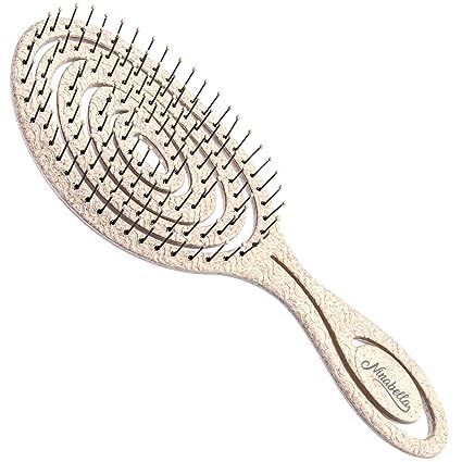 Ninabella Bio Haarbürste ohne Ziepen für Damen, Herren & Kinder - Entwirrbürste auch für Lock... | Amazon (DE)