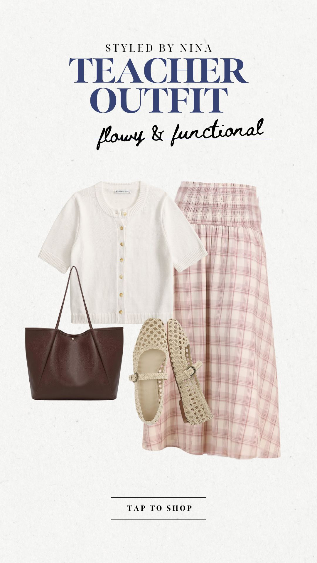 Teacher outfit! Flowy & functional teacher or business casual look. Love this patterned maxi skirt and paired with a cardigan sweater is so cute. This leather bag is amazon and looks like a great teacher bag. 

Teacher outfit, Teacher look, midsize outfit ideas, office look, workwear, business casual outfit 

 #LTKSeasonal #LTKStyleTip #LTKWorkwear