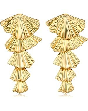 Gold/Silver Shell Dangle Earrings for Women Seashell Starfish Drop Dangle Earrings Beach Earrings... | Amazon (US)