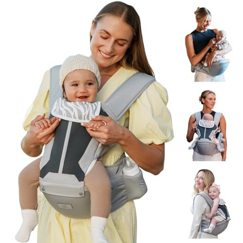 Baby Carrier, MOMTORY Safety-Certified 6-in-1 Baby Carrier with Hip Seat, Plus Size Friendly, Detachable Baby Holder Carrier Newborn to Toddler, Soft Ergonomic Toddler Support Carrier for 7-50lbs | Amazon (US)