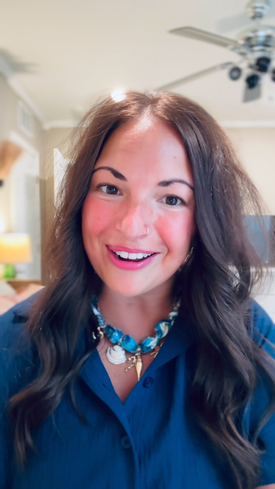 The cutest colorful scarf necklace from Amazon! 🐚🌊 Such a fun way to add a pop of color & a beachy touch to any summer outfit! ✨ 

 #LTKootd #LTKSeasonal #LTKMidsize